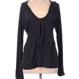 ZELLA Long Sleeve Hooded Top - size M - Black
